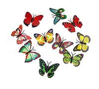 Hintyne Luz Nocturna 3D Mariposa Luz LED Brillante 3D Pequeña Noche Coloridas Pegatinas De Pared Decoración Color Aleatorio