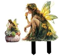 Hintyne Maceta de jardín de Hadas de acrílico Maceta de ángel para decoración de jardín de Hadas Maceta de Hadas única para jardín