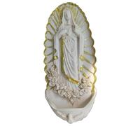 Hintyne Pila de Agua bendita Soporte Decorativo de Resina de 7, 6 x 18, 8 cm Exquisito Colgante de Pared para el hogar.