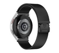 HinZann 20mm Correa para Samsung Galaxy Watch 7 6 5 4 FE 40mm 44mm, Acero Inoxidable, Metálica Pulsera, Pulsera de Reloj, Milanais Metal Correa para Galaxy Watch 6 Classic / 5 Pro 45mm - Negro