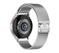HinZann 20mm Correa para Samsung Galaxy Watch 7 6 5 4 FE 40mm 44mm, Acero Inoxidable, Metálica Pulsera, Pulsera de Reloj, Milanais Metal Correa para Galaxy Watch 6 Classic / 5 Pro 45mm - Plata
