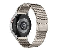 HinZann 20mm Correa para Samsung Galaxy Watch 7 6 5 4 FE 40mm 44mm, Acero Inoxidable, Metálica Pulsera, Pulsera de Reloj, Milanais Metal Correa para Galaxy Watch 6 Classic / 5 Pro 45mm - Titanio
