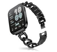 HinZann 22mm Correa para Amazfit Balance Ultra/3/2 / Cheetah 2 Ultra/Active Max, Acero Inoxidable, Metálica Pulsera de Reloj, Mujer Metal Correa para Amazfit Bip Max/Bip 6/5/5 Unity - Plata