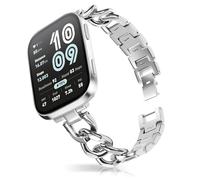 HinZann 22mm Correa para Amazfit Balance Ultra/Cheetah 2 Ultra - Plata | Aleación Hueca, Ligera, Elegante, Mujer, Metal Pulsera de Reloj para Amazfit Balance 3/2 / Active Max / Bip Max/6/5/5 Unity
