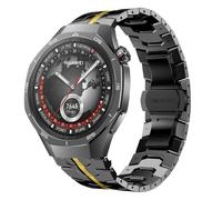 HinZann 22mm Correa para Huawei Watch GT Runner 2/ GT 6/ GT 6 Pro/ GT5 Pro/ GT5/4 46mm, Acero Inoxidable, Metálica Pulsera de Reloj, Metal Correa para Huawei Watch Ultimate 2/Watch 5 - Negro Oro