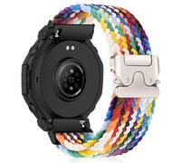 HinZann 22mm Nylon Correa para Amazfit Active Max/T-Rex 3 Pro 48mm/Balance 2/Balance/Bip 6/5/5 Unity, Elásticas Trenzada, Pulseras de Reloj para Amazfit Cheetah/Cheetah Pro/GTR 4/3 Pro - Arco Iris
