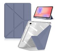 HinZann Funda para Samsung Galaxy Tab S10 Lite/S10 FE/S9 FE 10,9" - Morado | para Tab S9 11", Cuero de PU + PC Transparente Trasera, Funda Protección con Soporte y Portalápices, Auto-Reposo/Activación