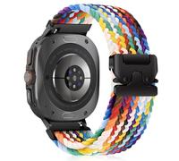HinZann Nylon Correa para Samsung Galaxy Watch Ultra 47mm 2025/2024, Elásticas Trenzada Pulseras Repuesto, Ajustable Deportivo Pulseras de Reloj para Samsung Galaxy Watch 8/7 Ultra 47mm - Arco Iris