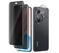 HinZann Protector de Pantalla Privacidad para HONOR 400 Pro 5G, [2+2 Piezas] Anti-Espía Cristal Templado + Protector de Lente Cámara, 9H Dureza, Película de Privacidad para Honor 400 Pro 5G