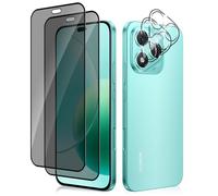 HinZann Protector Pantalla de Privacidad para Honor 400 Lite 5G, [2+2 Piezas] Anti-Espía Cristal Templado + Protector de Lente Cámara, 9H Dureza, Anti-Espía Película para Honor 400 Lite 5G