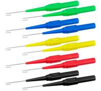 HINZIC 10 pines de sonda de prueba de 0,7 mm, aguja de perforación de alambre de acero inoxidable, multímetro de prueba de aislamiento no destructivo, punta de plomo trasera para enchufe banana