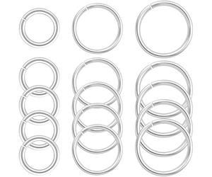 HINZIC 12 anillos de plata de ley 925 divididos, cierre de joyería pequeño de 6 mm/5 mm/4 mm, cierres de conector abierto para llaveros, pulseras, aretes, dijes de bricolaje