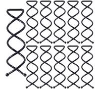 HINZIC 15 horquillas para el pelo en espiral, redondas, antiarañazos, color negro, con giro francés, accesorios decorativos para el cabello para mujeres y niñas, estilo moño