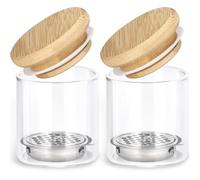 HINZIC 2 cepillos de uñas, limpiador de tazas de lavado, 2 x 2.2 pulgadas, malla acrílica, líquido para eliminar polvo, plato Dappen con tapa, herramienta de lavado portátil para lentejuelas con