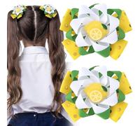 HINZIC 2 pinzas para el pelo de limón, moño amarillo, para Navidad, playa, San Valentín, boda, celebración, frutas, accesorios para el cabello para mujer, Rapunzel