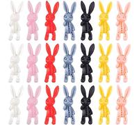 HINZIC 91 piezas de dije de uñas de conejo de calavera cruzada 3D Playboy Bunny acrílico para uñas, decoración de diamantes de imitación de resina colorida para manualidades, álbumes de recortes,