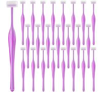 HINZIC Paquete de 24 maquinillas de afeitar para cejas, herramienta de afeitar facial en forma de T, kit de aplicadores de corte de acero inoxidable para mujeres y niñas, maquillaje de cejas, color