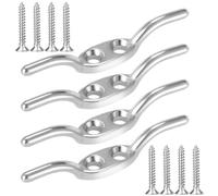HINZIC Paquete de 4 tacos de muelle de barco de 2-1/2 con 8 tornillos de montaje, cuerda marina de acero inoxidable 316 resistente para kayak, para mástil de bandera, manijas de gabinete, persianas de