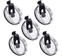 HINZIC Paquete de 5 tapas Yeti, tapas de repuesto para vaso de 20 onzas, tapas de taza resistentes a derrames de viaje con interruptor deslizante para tazas de café y más, aptas para pajitas, color