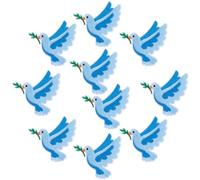 HINZIC Parches de paloma, 10 parches religiosos de paloma para planchar con pequeños pájaros blancos bordados para ropa, chaquetas, mochilas, decoraciones