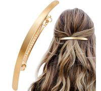 HINZIC Pasador de pelo dorado de 10 cm, clip grande de metal para boda, graduación, accesorios para el cabello largo y grueso