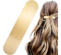 HINZIC Pasador de pelo dorado de 7,6 cm de largo y grueso, de metal, estilo vintage, francés, para boda, graduación, para mujer