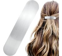 HINZIC Pasador de pelo plateado de 7,6 cm, de metal, grande, vintage, francés, boda, graduación, accesorios para el cabello para mujer, pelo largo y grueso