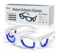 Hion Gafas inteligentes para adultos contra el mareo por movimiento, ultraligeras y portátiles, antináuseas, mareos y mareos, esenciales para viajes y cruceros