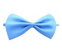 hionre Correa para el cuello para mascotas, bonito color sólido, ajustable, corbatín para mascotas, perro, gato, color azul claro