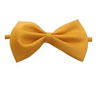 hionre Correa para el cuello para mascotas, bonito color sólido, ajustable, corbatín para mascotas, perro, gato, color amarillo
