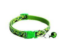 hionre Correa para el cuello para mascotas, collar ajustable con estampado de camuflaje para perro, gato, cachorro, color verde