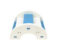 hionre Escalera de juguete para hámster, rata, PVC, animal pequeño, lindo, para escalar, jugar, color azul y blanco