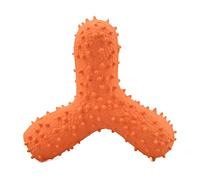 hionre Huesos perforados de látex para perro, cachorro, multiforma, resistentes a las mordeduras, limpieza de dientes, juguetes para mascotas con sonido seguro y duradero - C