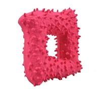 hionre Huesos perforados de látex para perro, cachorro, multiforma, resistentes a las mordeduras, limpieza de dientes, juguetes para mascotas con sonido seguro y duradero, A