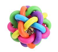 hionre Juguete para masticar para perros y cachorros, colorido tejido con forma de campana, para limpieza de dientes, accesorio para mascotas, color aleatorio M
