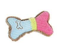 hionre Juguetes masticables de felpa para mascotas, limpieza de dientes, accesorio resistente a las mordeduras para perros, forma de hueso, juguete masticable para entrenamiento de perros, accesorios