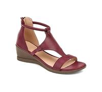 HIONRE Sandalias de Plataforma con Correa en para Mujer,Sandalias de tacón de cuña para Mujer, Zapatos Casuales de Talla Grande para Mujer, Rojo, 34,Alpargatas de Cuña Plateau con Correa Tobillo