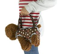 hionre Transportadores para mascotas, suministros de viaje al aire libre, mochila de transporte transpirable con pierna hacia fuera, bolsa de mano para mascotas, perro, gato, marrón, S