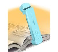 HIONXMGA Luz de Lectura Recargable, Lámpara con Pinzas para Protección Ocular - 3 Colores & Regulación de Brillo Continua, Plegable para Leer en la Cama, Ideal para Amantes de Libros, Blanco