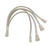 HIOPOIUYT Adaptador divisor de ventilador de 4 pines de 1 a 4 cables de extensión para múltiples ventiladores de refrigeración con sincronización de señales y fuente de alimentación, cable de