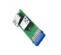 HIOPOIUYT Adaptador divisor USB 3.0 para placas base de expansión de 19 pines hembra a dos puertos de 20 pines, transferencia de datos de velocidad rápida, divisor de expansión USB