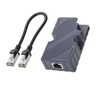 HIOPOIUYT Adaptador Ethernet de alta velocidad para cable de antena parabólica, conexión de conversión compatible con velocidades de datos de 10/100/1000Mb/s