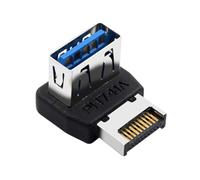 HIOPOIUYT Adaptador USB 3.1 para placa base tipo E, panel convertidor tipo E, conector de dirección de 90 grados, transferencia de datos