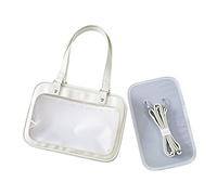 HIOPOIUYT Bolsa japonesa JK Uniforme bandolera multiusos para niñas y estudiantes, transparente, bolsa de uniforme japonés JK, bolsa escolar multiusos, White