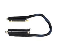 HIOPOIUYT Cable elevador de gráficos PCIe5.0 de alta velocidad de 64 GB, diseño de rotación de 180 grados, conectores de placa plateada que mejoran la refrigeración