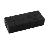 HIOPOIUYT Centro 10 Mm Juego Juego 10 Paquetes Cubos Dices 16 Mm con Puntos Grandes para Niños Acrílicos 6 Lados Educativos Establecidos