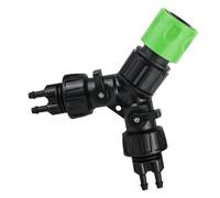 HIOPOIUYT Conector profesional en Y de manguera de 2 vías, fuerte, no erosión, sistemas de riego para riego simultáneo, conector de grifo de múltiples salidas para automatizar el riego