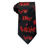 HIOPOIUYT Corbata para hombre, diseño de rosas y osos, elegante para el día de San Valentín, negocios o uso casual, poliéster, textura similar a la seda, corbata para el día de San Valentín para