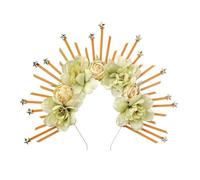 HIOPOIUYT Diademas de fiesta de carnaval con forma de corona sagrada para mujer, maquillaje, Halloween, tomar fotos