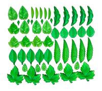 HIOPOIUYT Dijes de hoja verde multiestilo, cuentas acrílicas transparentes, suministros de joyería para proyectos de diseño de joyas hechas a mano, cuentas acrílicas con agujeros, talla única, como se
